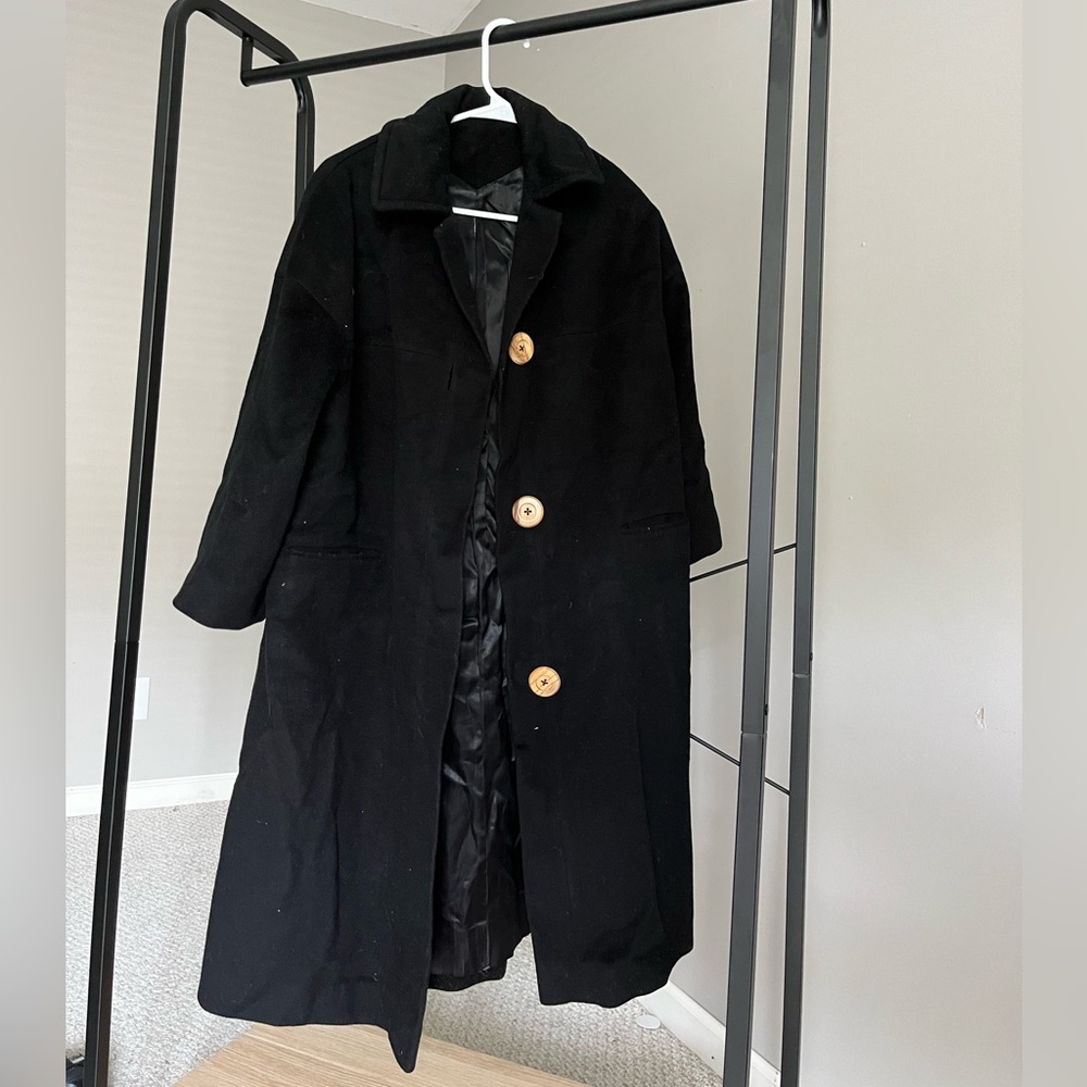Thick black pea coat